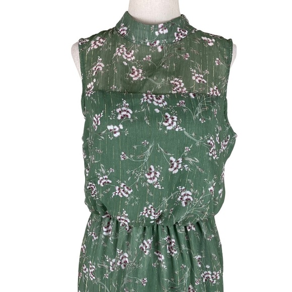 Lush Green Floral Maxi Dress - Picture 2 of 10